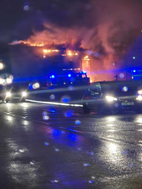 A new Greggs outlet burning down.