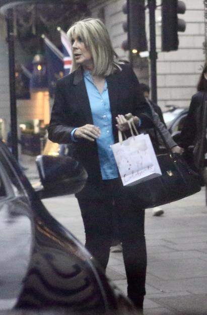 Ruth Langsford leaving a birthday lunch.