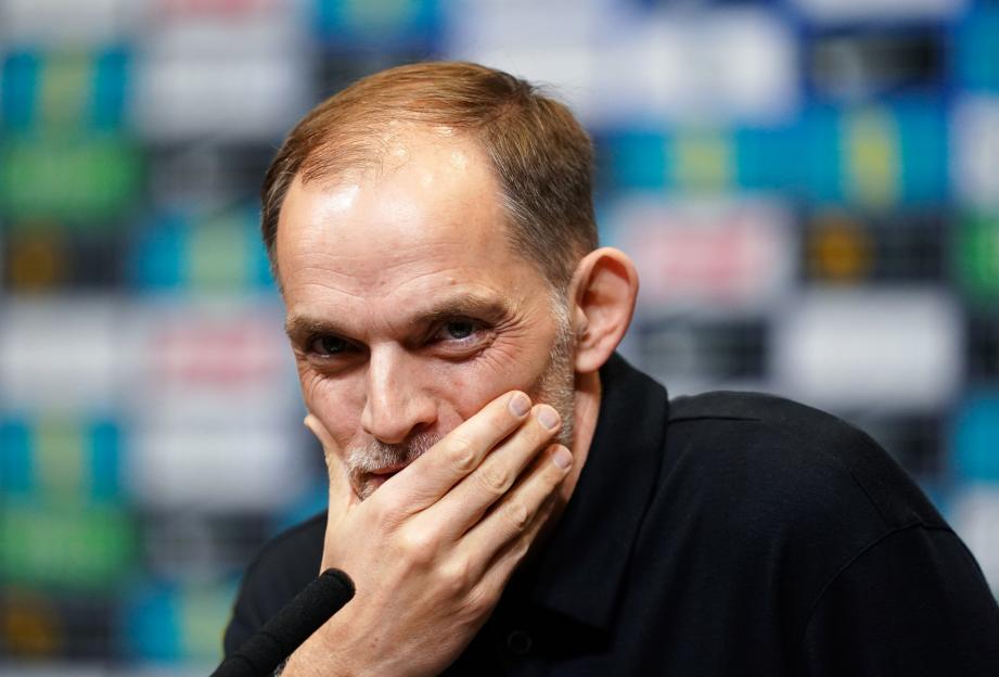 Thomas Tuchel at a press conference.