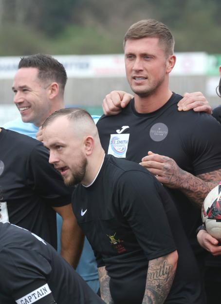 Dan Osborne at a charity football match.