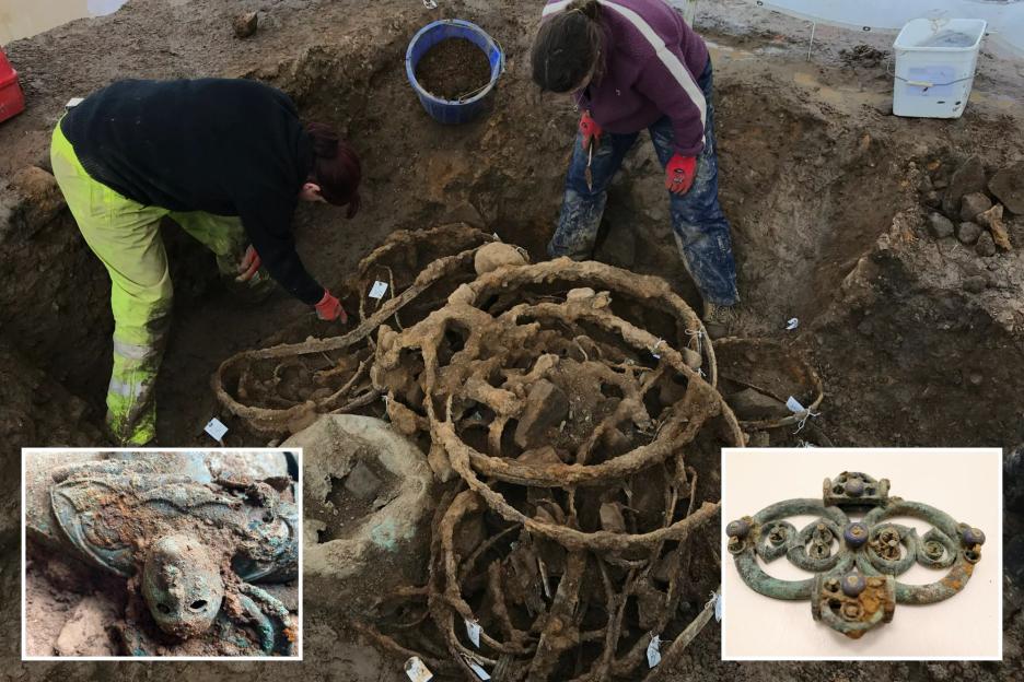 Incredible hoard of 2,000-year-old cauldrons, spears & chariots that change Britain’s history are unearthed near village