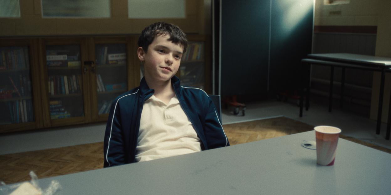 Owen Cooper as Jamie Miller in a scene from *Adolescence*.