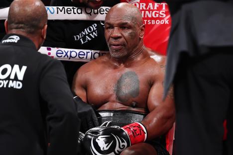 Mike Tyson after a boxing match.