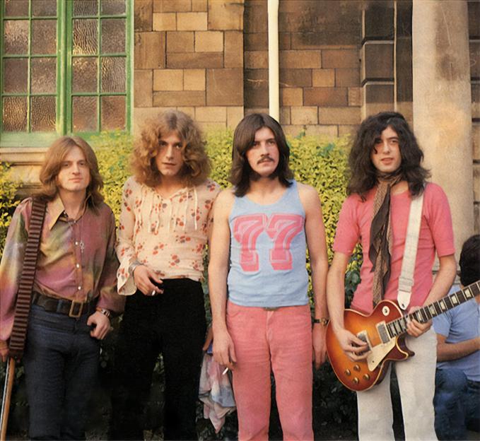 Early photo of Led Zeppelin.