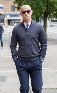 Nicky Butt arriving at court.