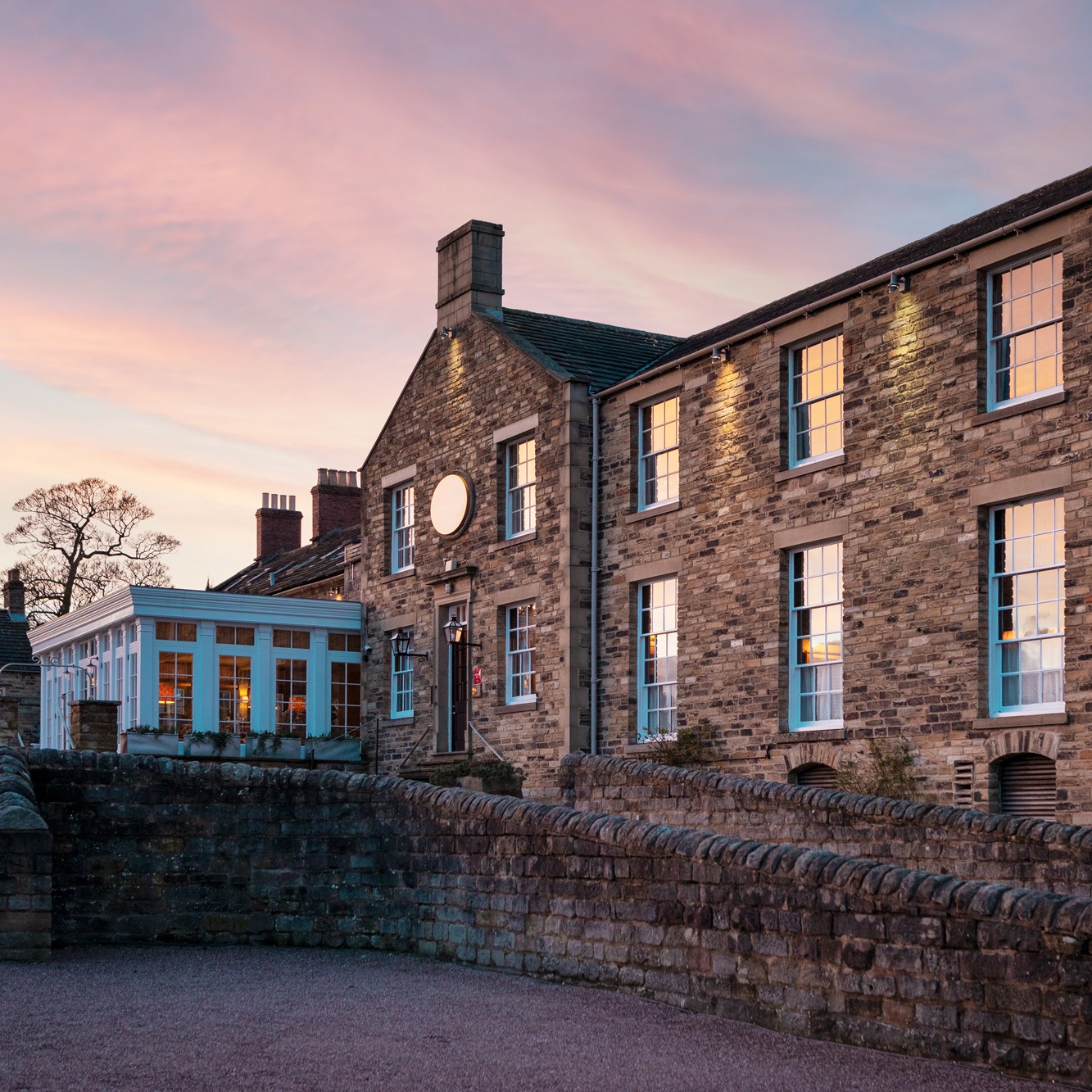 The Cavendish Hotel at sunset.