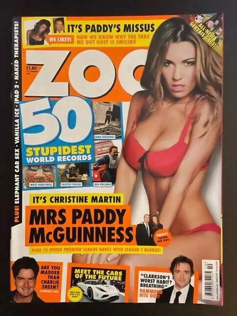 Zoo magazine cover featuring Christine McGuinness.