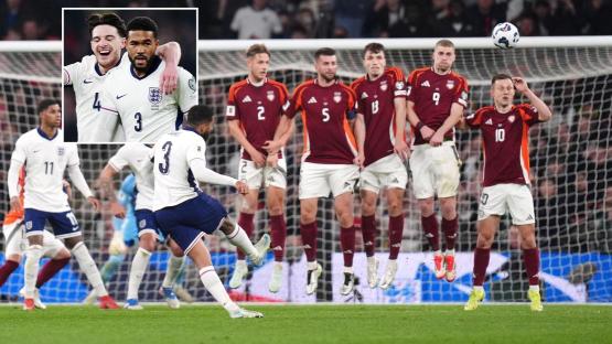 Reece James barely celebrates after scoring sensational free-kick in first England start in two-and-a-half years