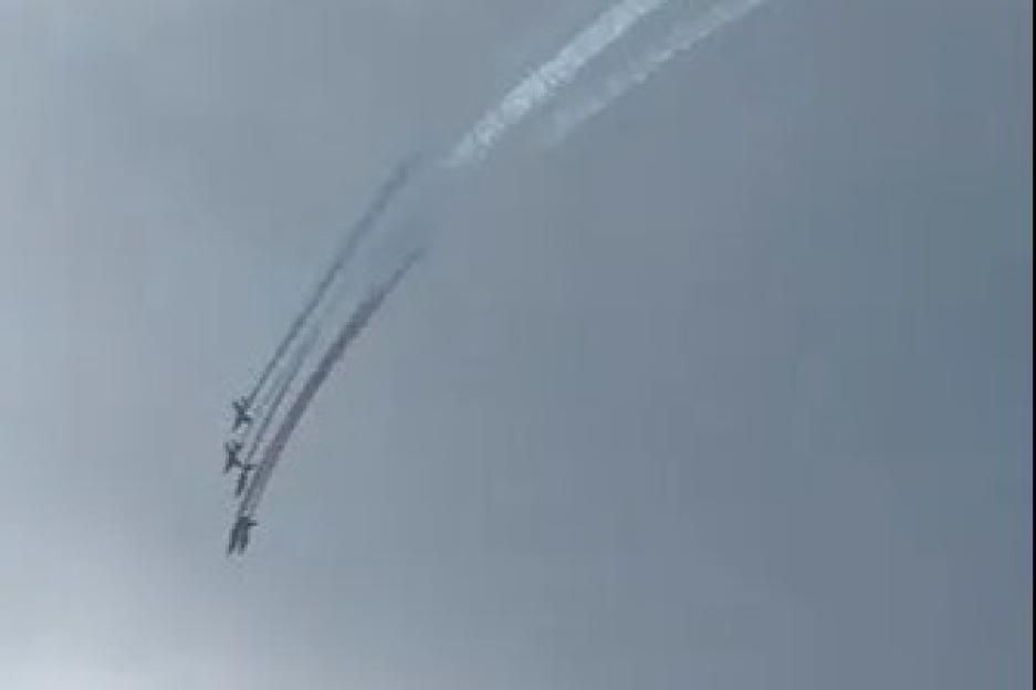 Two jets crash during stunt by France’s version of ‘Red Arrows’ display team as pilots forced to eject