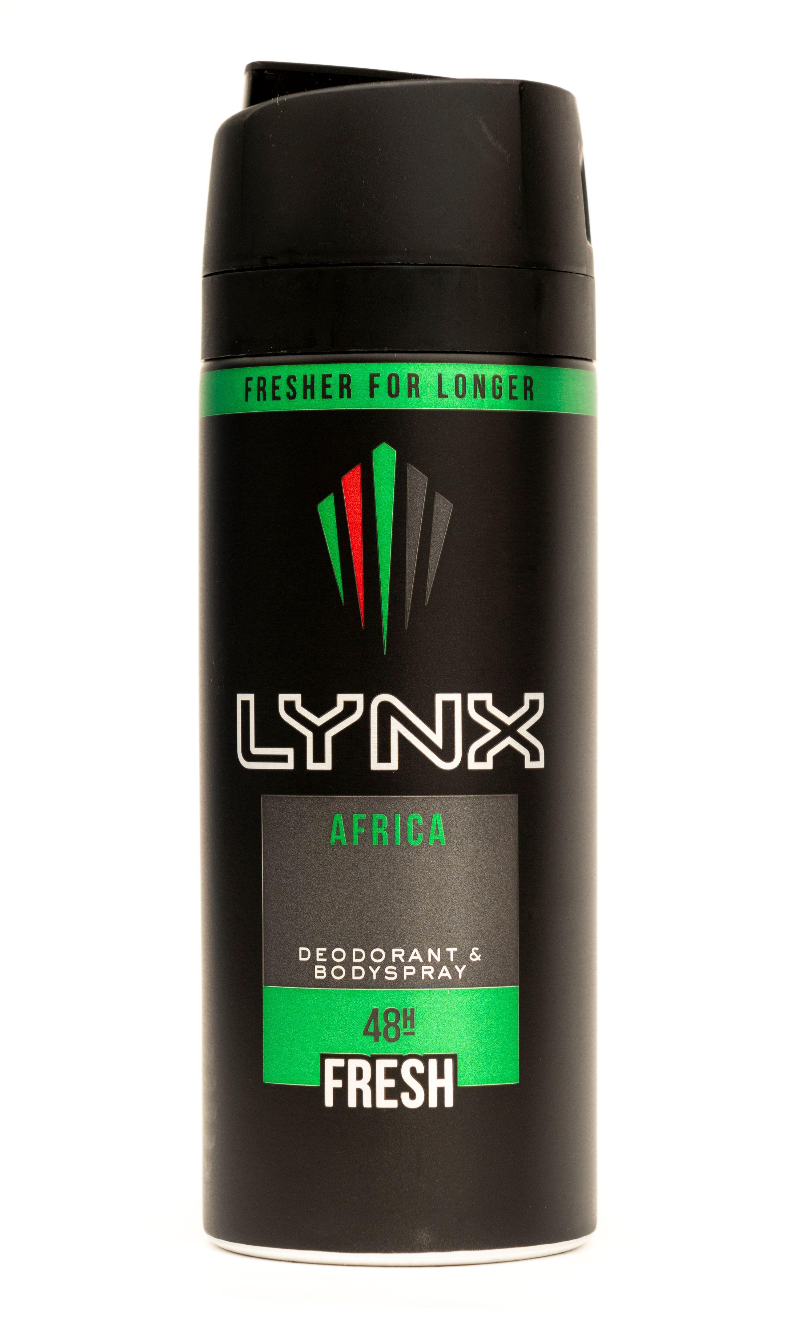 Lynx Africa deodorant bodyspray can.