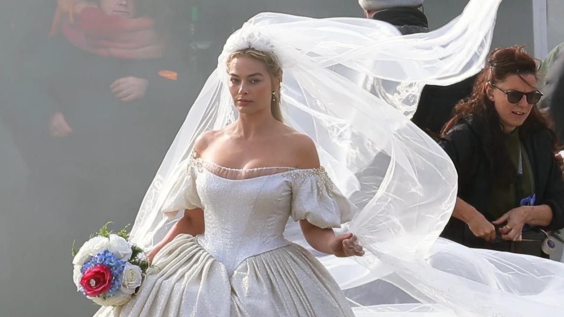 Margot Robbie spotted in flowing wedding dress on set of new Wuthering Heights film as she swaps Malibu for the Moors