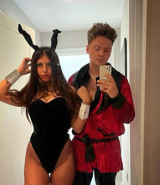 Layla Al-Momani and Conor Maynard in costume.