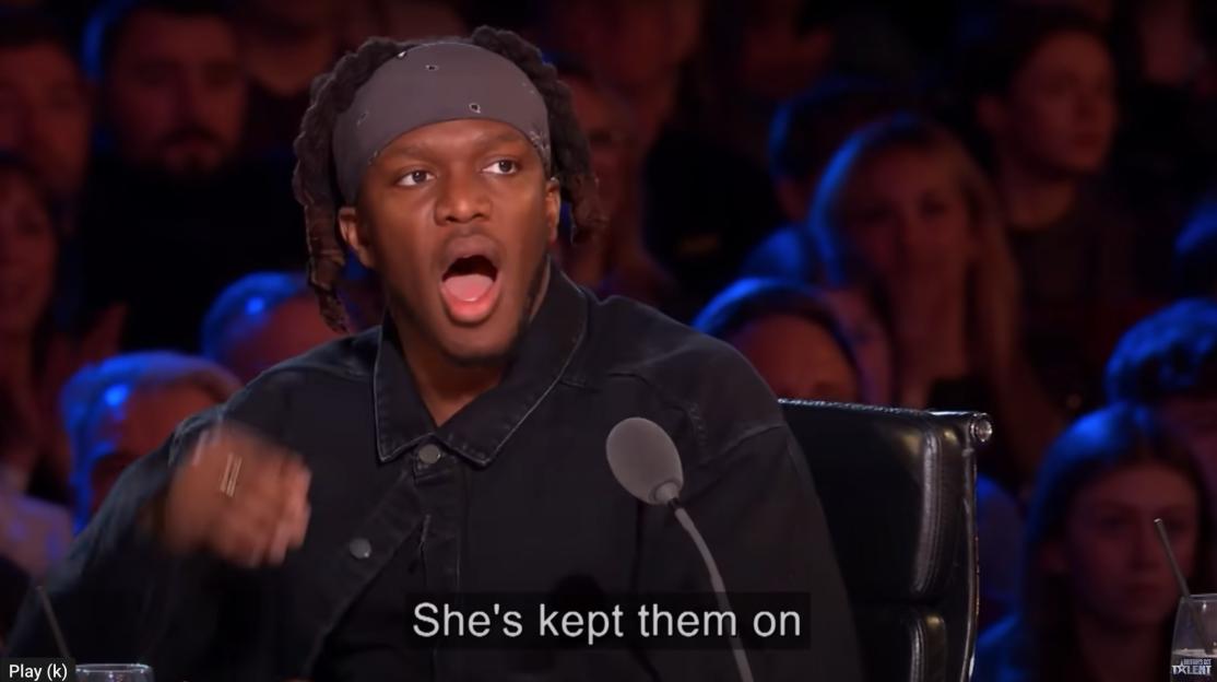 Ksi reacting on Britain's Got Talent.