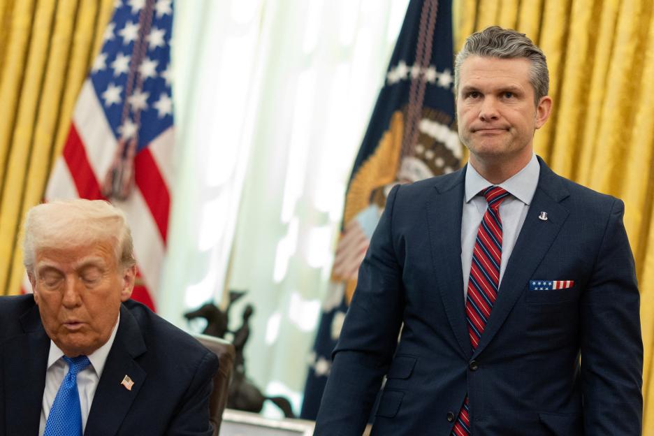 Pete Hegseth and Donald Trump in the Oval Office.