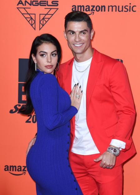 Georgina Rodriguez and Cristiano Ronaldo at the 2019 MTV Europe Music Awards.