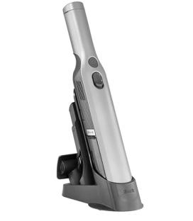 Shark cordless handheld vacuum in its charging base.