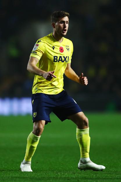 Will Vaulks of Oxford United during a soccer match.