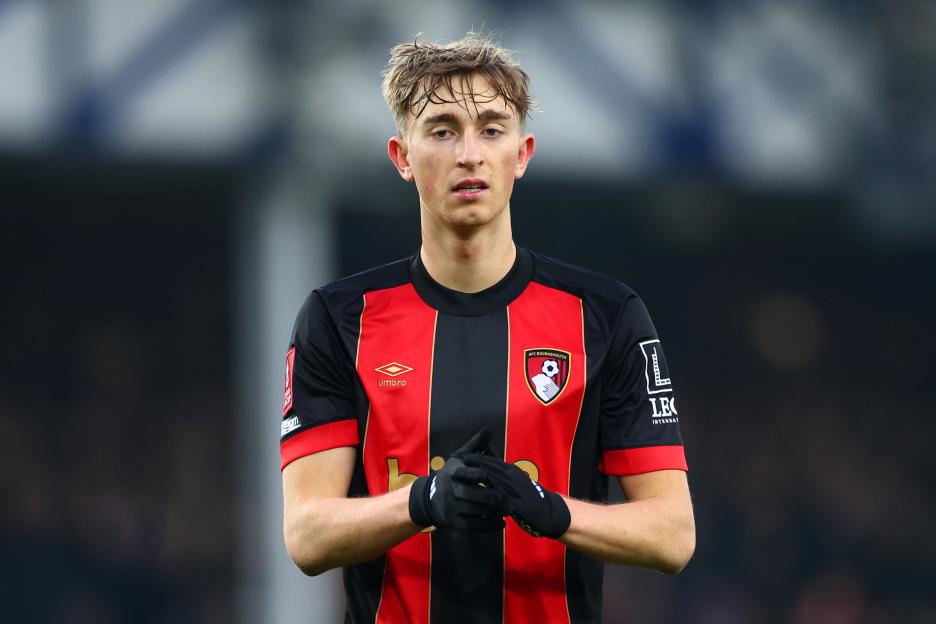 Dean Huijsen of AFC Bournemouth during an FA Cup match.