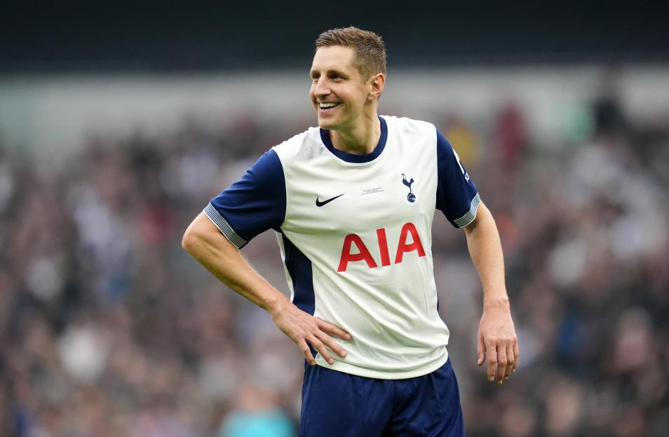 Michael Dawson in Tottenham Hotspur uniform at a friendly match.