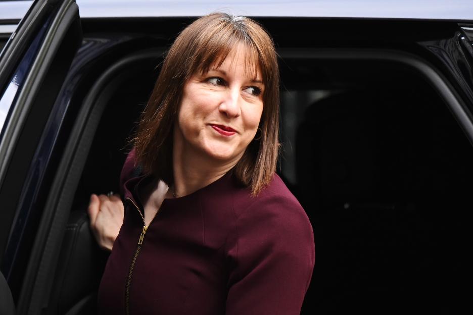 UK Chancellor Rachel Reeves arriving at Downing Street.