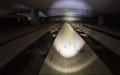 Abandoned bowling alley in Thailand.