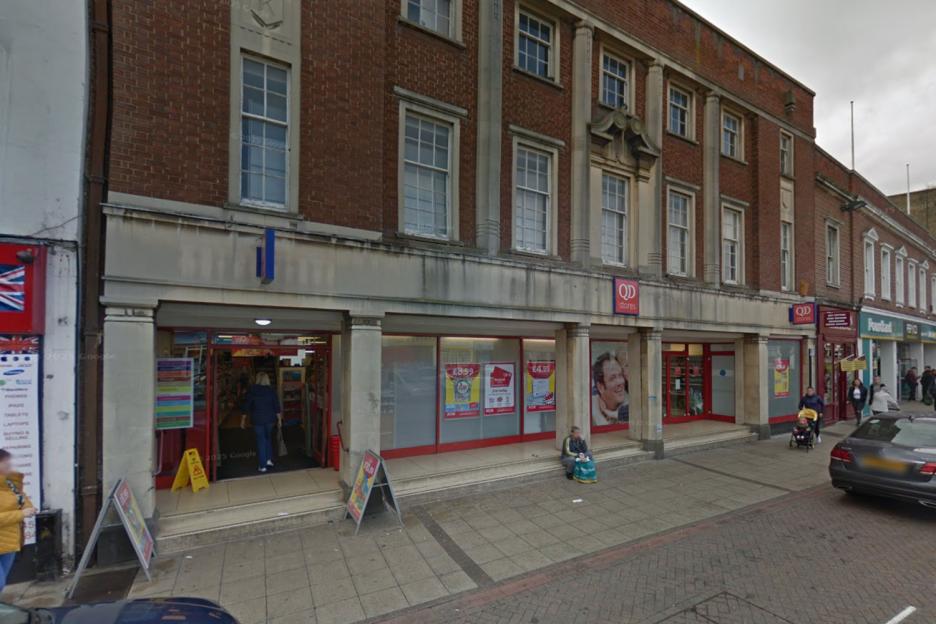 Exterior view of a QD Stores in Wisbech.