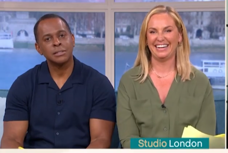 Two presenters on a television show.