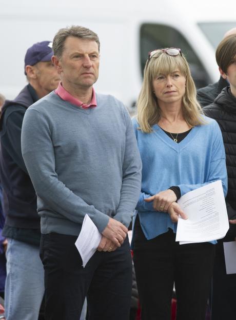 Kate and Gerry McCann at a vigil marking the 15th anniversary of their daughter's disappearance.