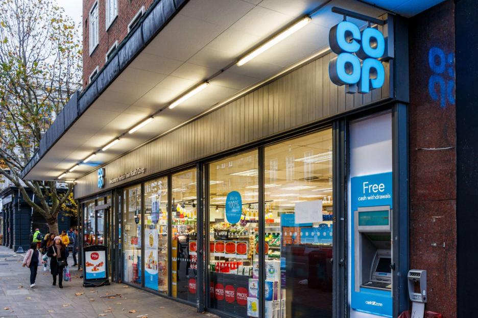 Co-op supermarket in London.