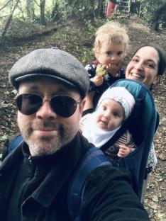 Robert O’Halloran with his daughters, Fiadh and Nuala.