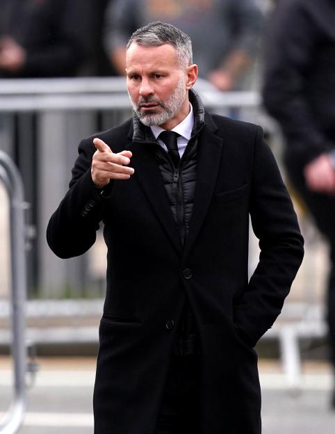 Ryan Giggs at Sir Bobby Charlton's funeral.