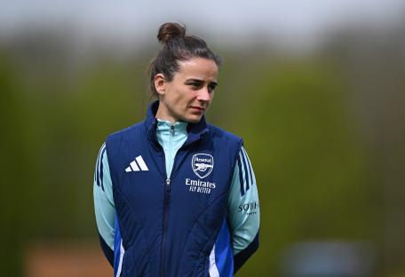 Renee Slegers, Arsenal head coach, at a training session.