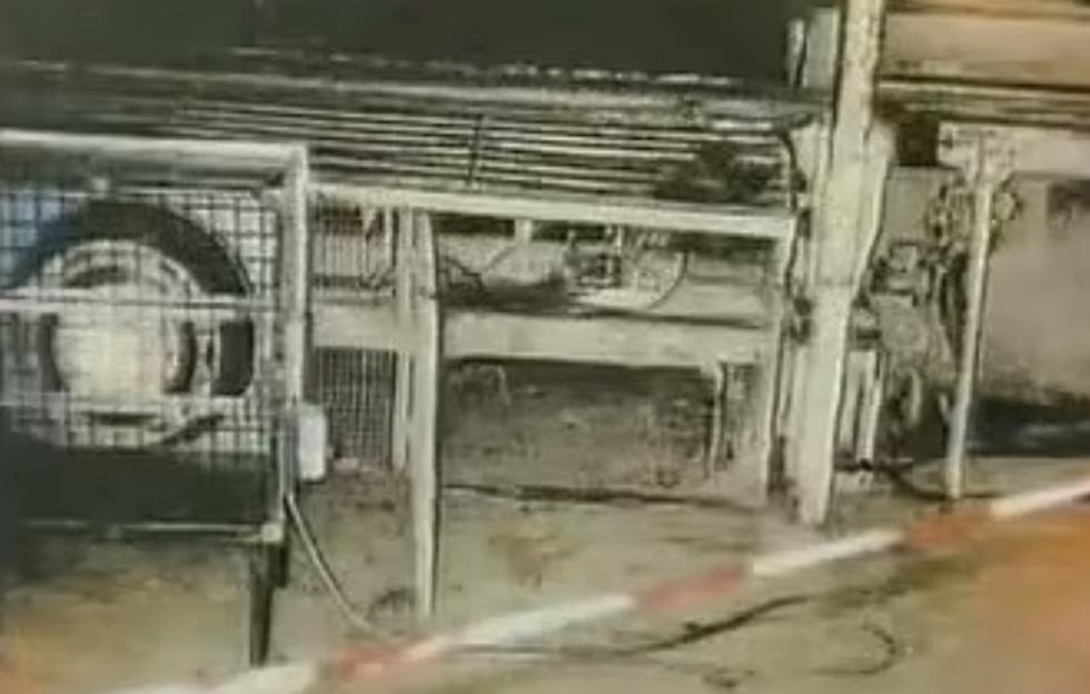 Photo of the interior of a bakery oven after a fatal accident.