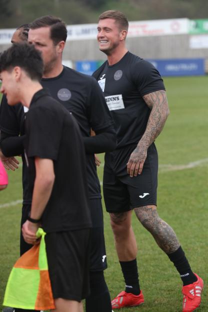 Dan Osborne at a charity football match.