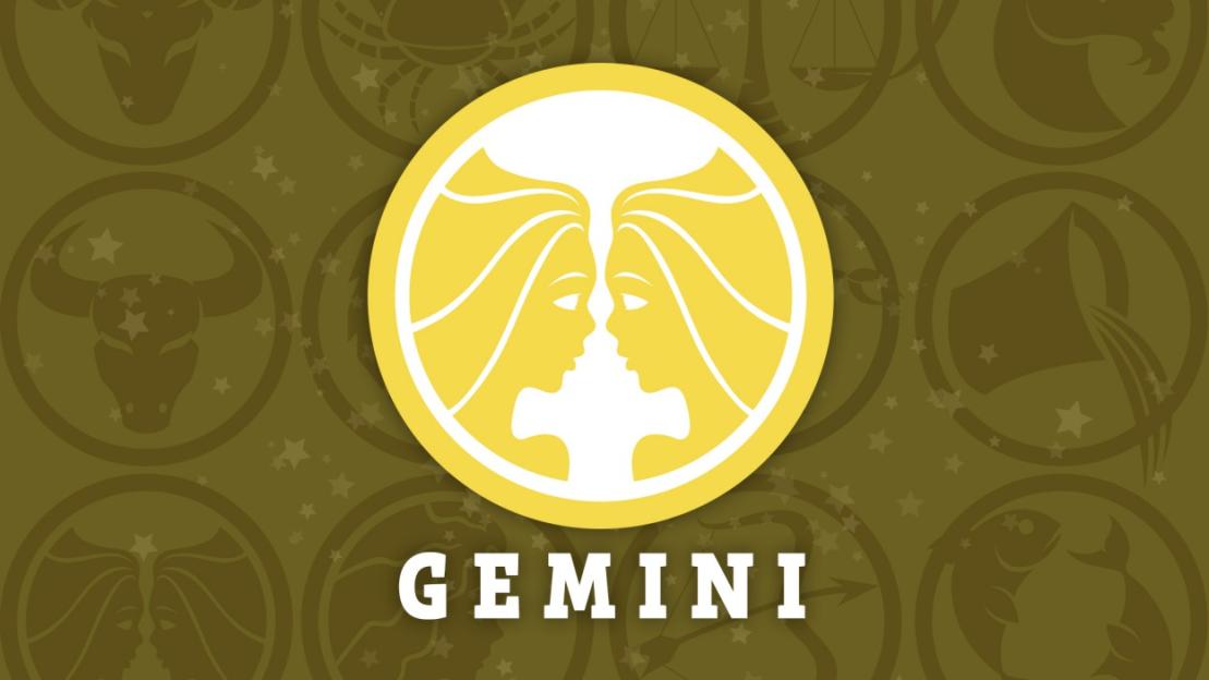 Gemini horoscope illustration.