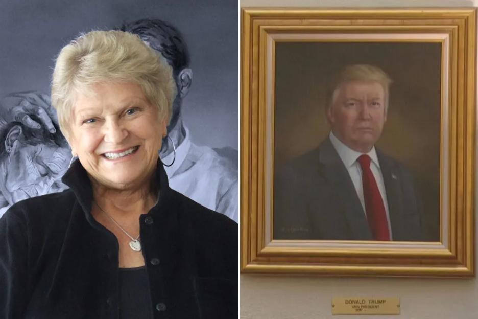 Real reason behind bizarre Trump portrait hated by president is revealed by dog-painting Brit artist Sara Boardman