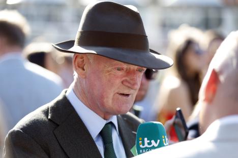 Trainer Willie Mullins being interviewed.