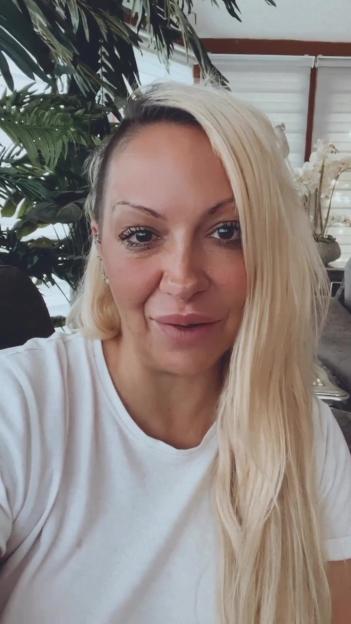 Jodie Marsh in a close-up video.