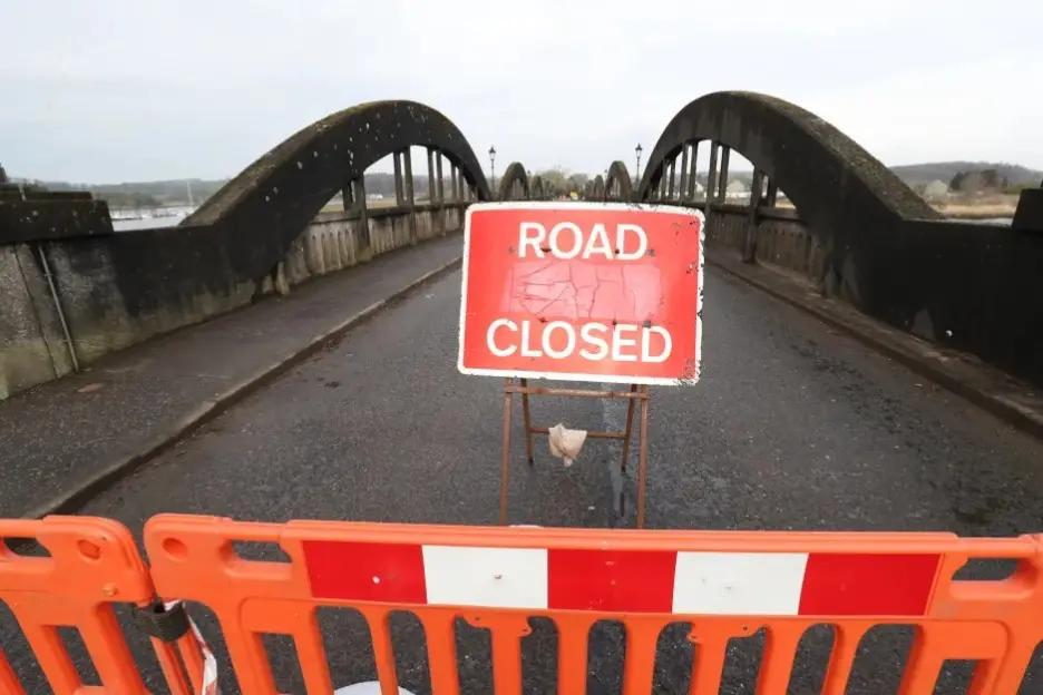 Vital bridge suddenly closes cutting town in HALF and forcing drivers on six-mile diversion