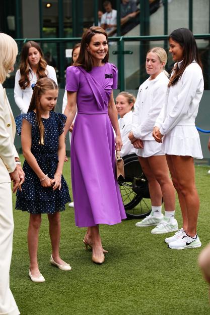 Catherine, Princess of Wales, and Princess Charlotte at Wimbledon.