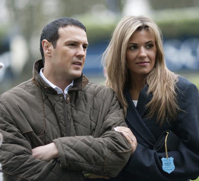 Paddy McGuinness and Christine Martin at Ascot Racecourse.