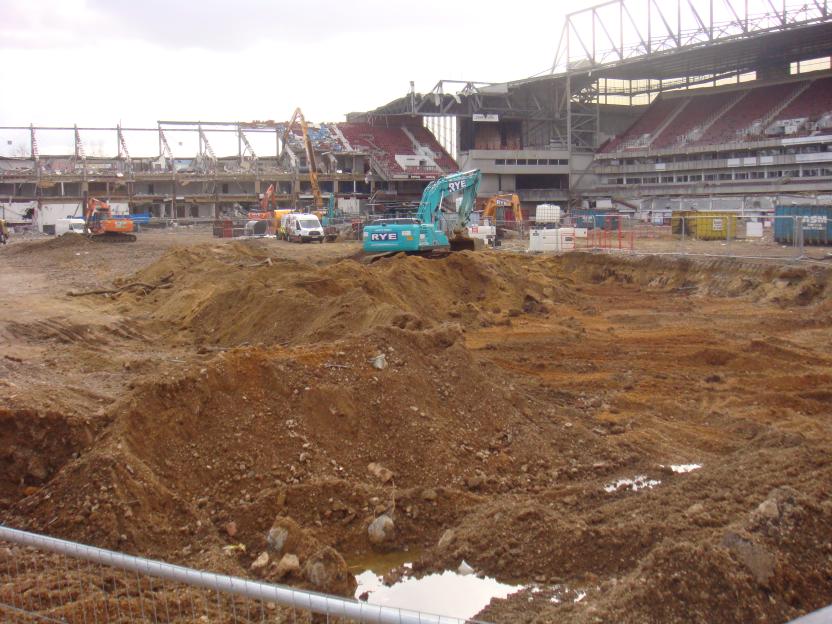 Demolition of West Ham's old stadium.