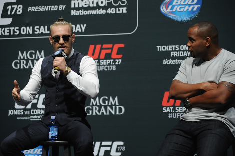 Two men at a UFC press conference.