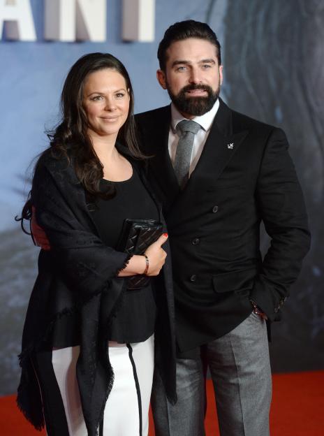 Ant Middleton and his wife Emilie at a film premiere.