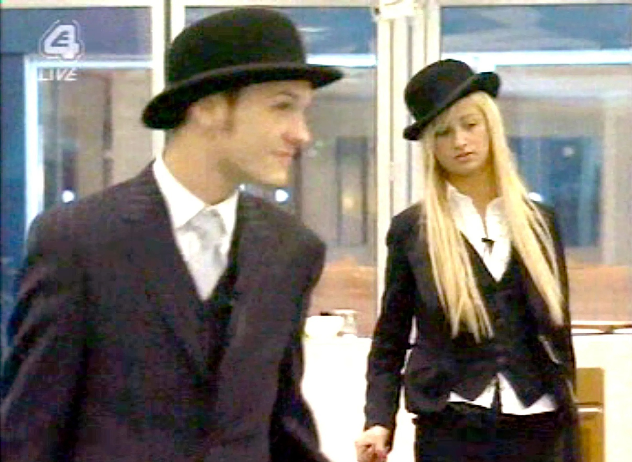 Preston and Chantelle Houghton during a Big Brother task.