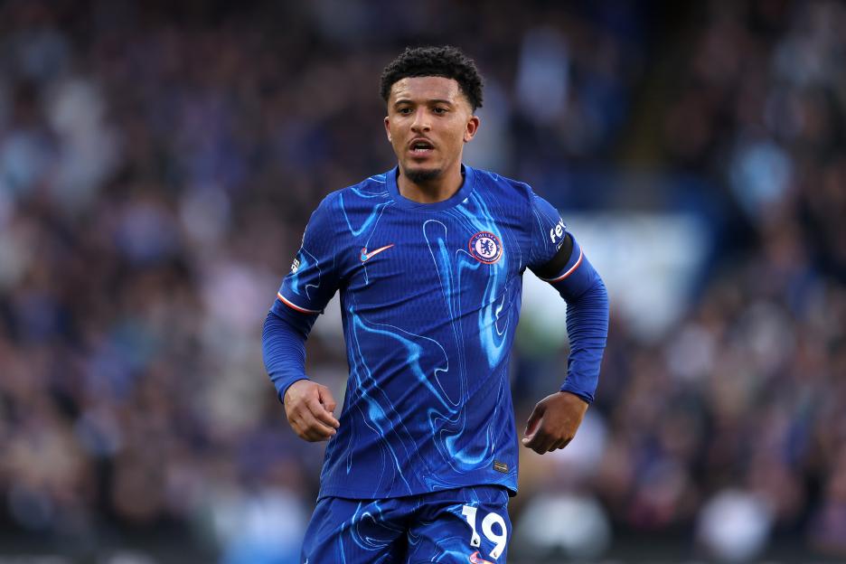 Jadon Sancho of Chelsea in action during a Premier League match.