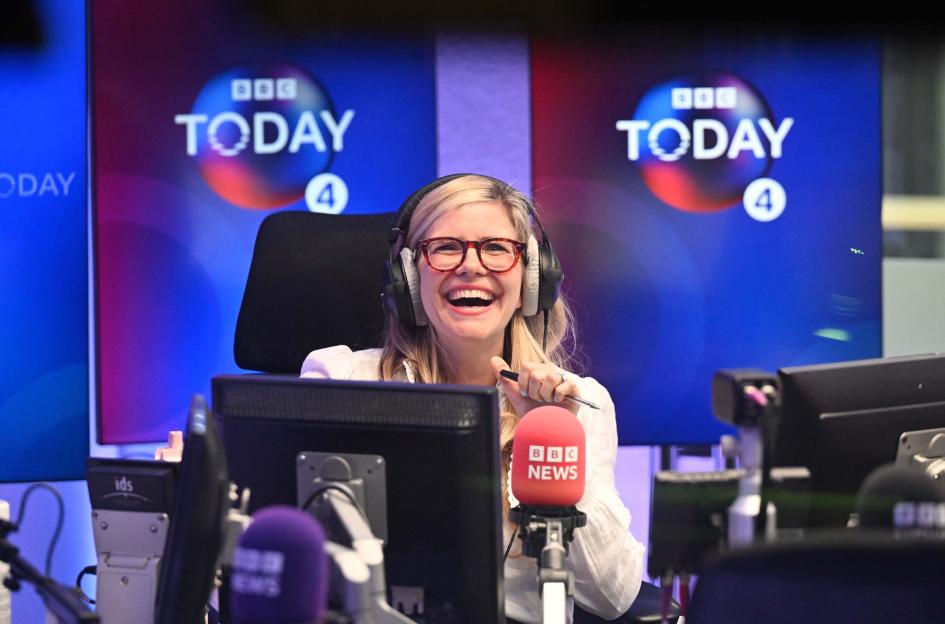 Emma Barnett presenting BBC Radio 4 Today.