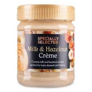 Jar of milk and hazelnut crÃ¨me.