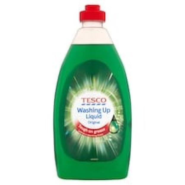 Tesco Washing Up Liquid bottle.