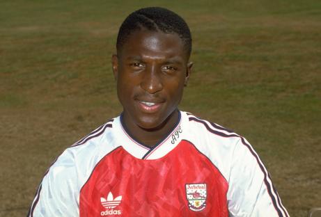 Portrait of Kevin Campbell, Arsenal footballer.